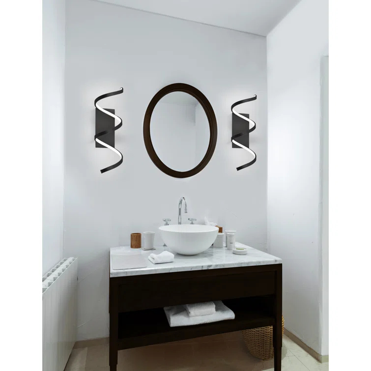Kuzco Lighting Synergy Steel LED Flush Mounted Sconce