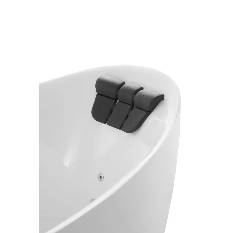 Empava EMP-67AIS02 67'' x 29.5'' Freestanding Whirlpool Plastic / Acrylic Bathtub with Faucet