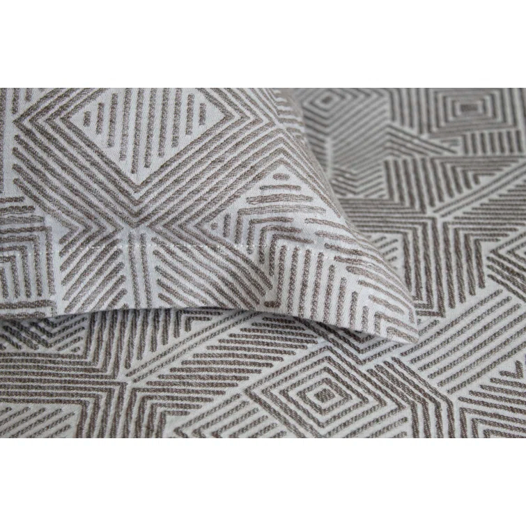 Met X Ann Gish Traditional Cotton Geometric Shapes Duvet Cover Set