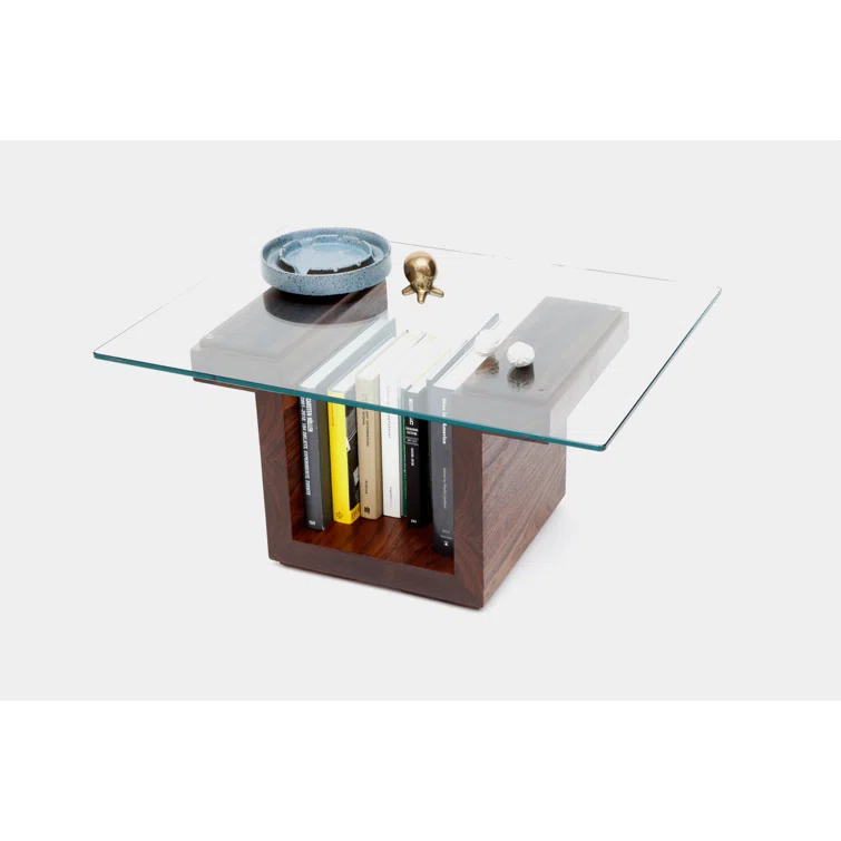 SQG Pedestal Coffee Table with Storage