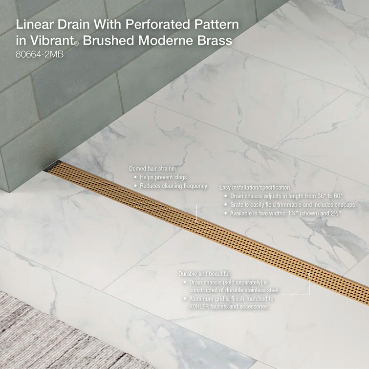 Linear Grid Shower Drain
