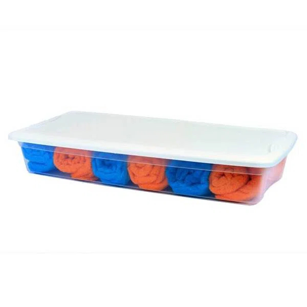 Sterilite Clear Plastic Stacking Storage Container Box w/ Lid