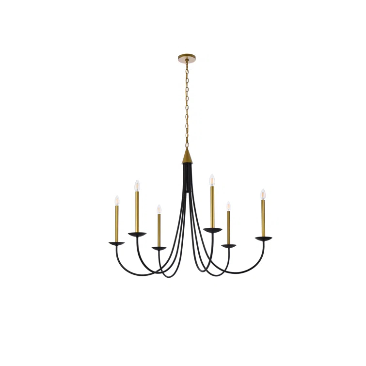 Castlehill 6 Light Metal Dimmable Chandelier