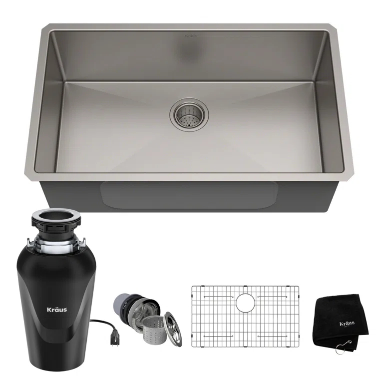 KRAUS Standard PRO™ Gauge Undermount Kitchen Sink with WasteGuard™ Garbage Disposal