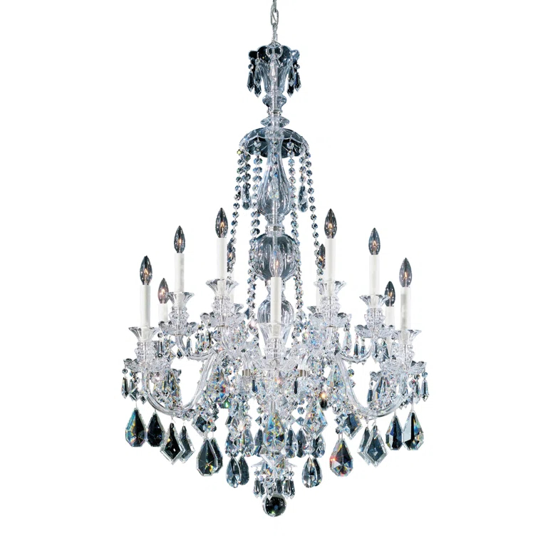 Hamilton 12 - Light Glass Classic / Traditional Chandelier