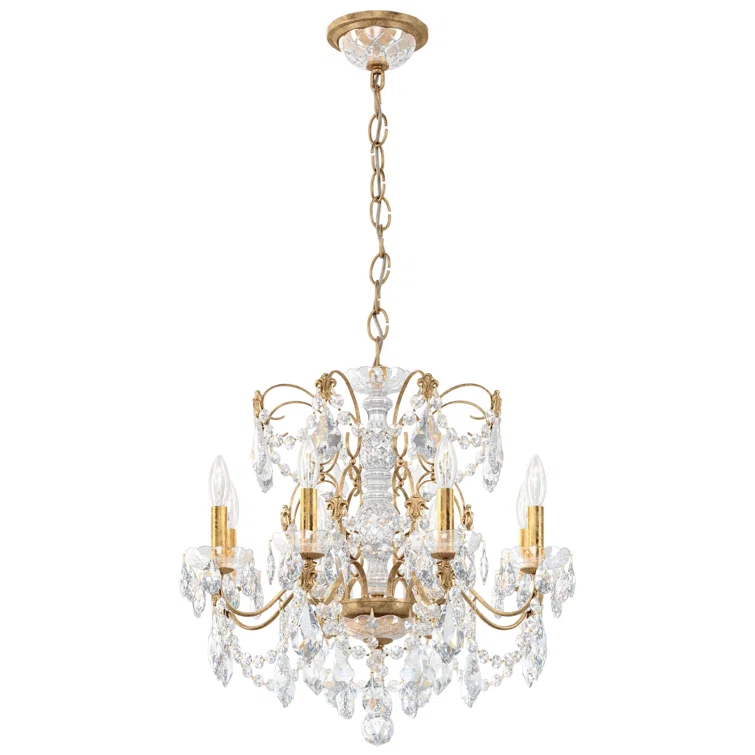 Century 8 - Light Glass Tiered Chandelier