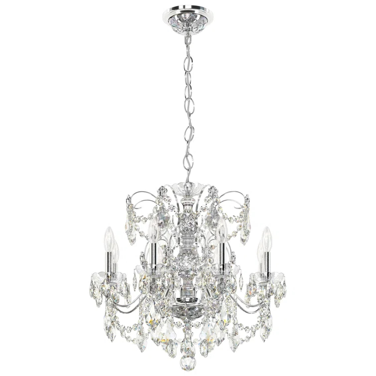 Century 8 - Light Glass Tiered Chandelier