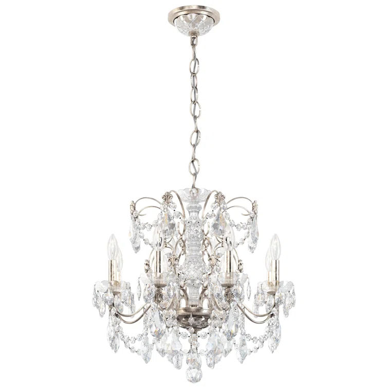 Century 8 - Light Glass Tiered Chandelier
