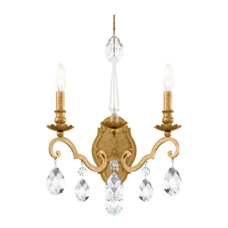 Renaissance Nouveau Steel Candle Wall Light