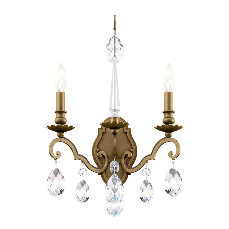 Renaissance Nouveau Steel Candle Wall Light