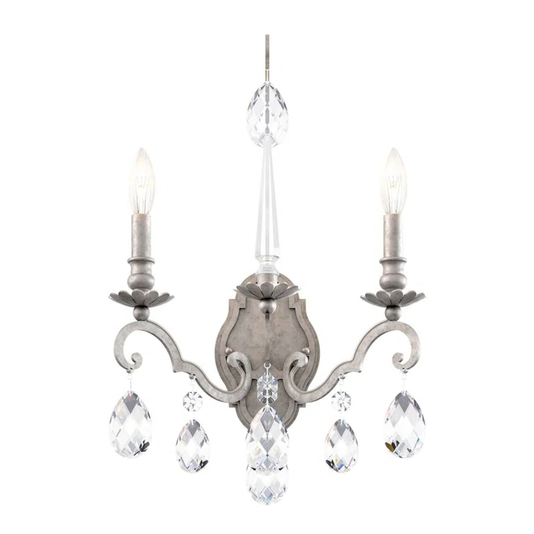 Renaissance Nouveau Steel Candle Wall Light