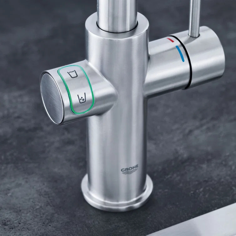 Blue Pull Out Single Handle Kitchen Faucet with Accessories