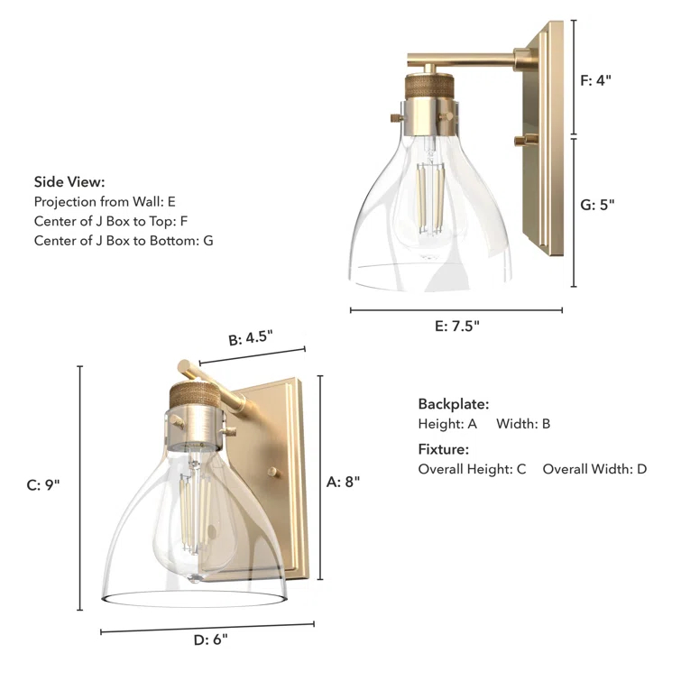 Hunter Van Nuys Brushed Nickel 1 Light Sconce Wall Light Fixture