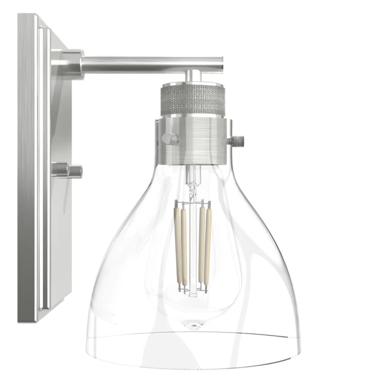 Hunter Van Nuys Brushed Nickel 1 Light Sconce Wall Light Fixture
