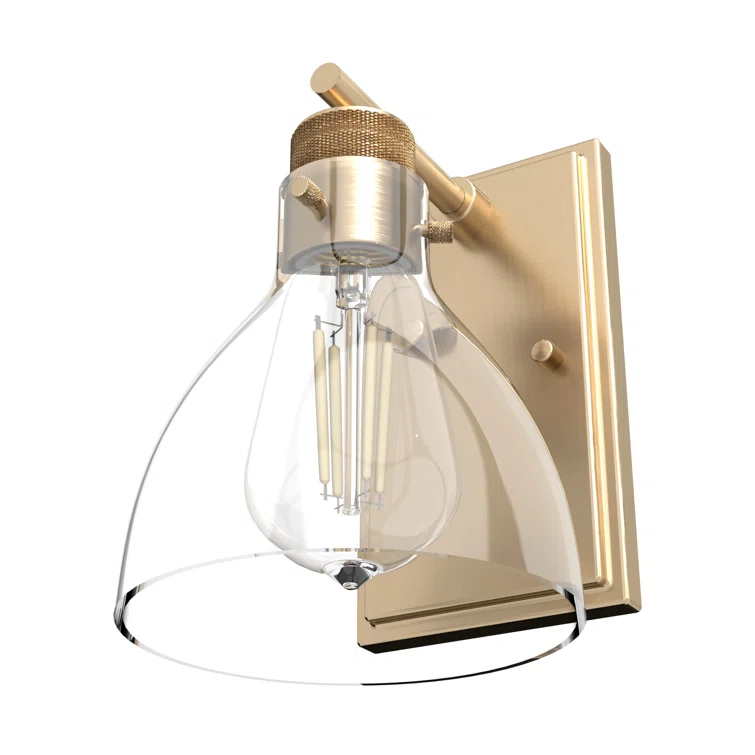 Hunter Van Nuys Brushed Nickel 1 Light Sconce Wall Light Fixture