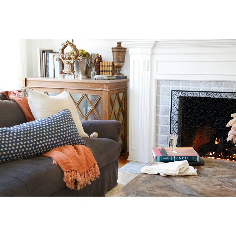 Pom Pom At Home Montauk Tassels Feather Reversible Throw Pillow