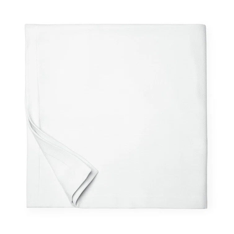 King Size White Cotton Machine Washable Blanket