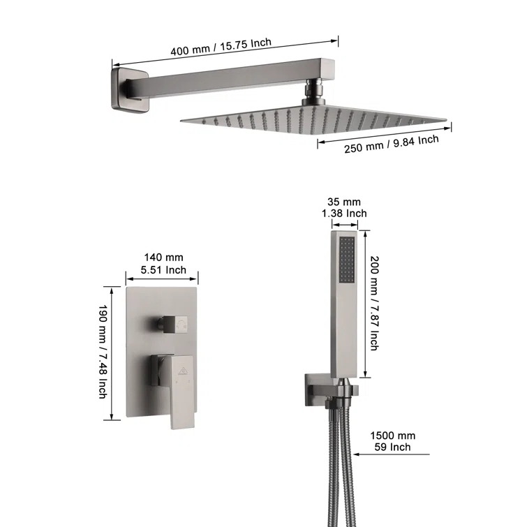 Pressure-Balanced (Temperature And Volume) All-In-One Kit with Rough in-Valve