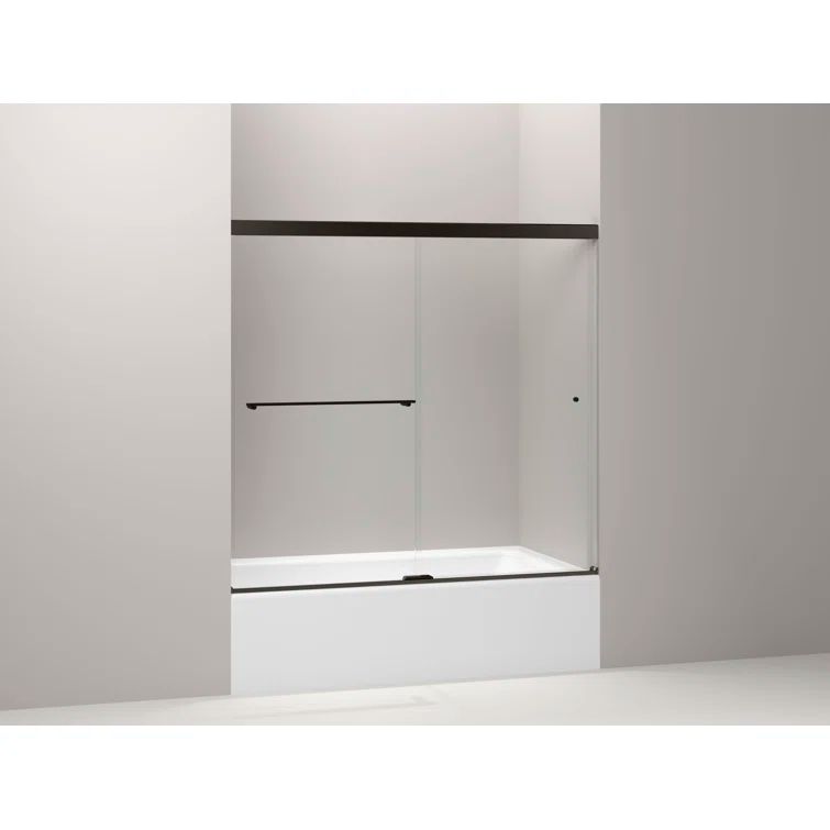 Revel 59.63'' x 55.5'' Double Sliding Bath Door with CleanCoat® Technology