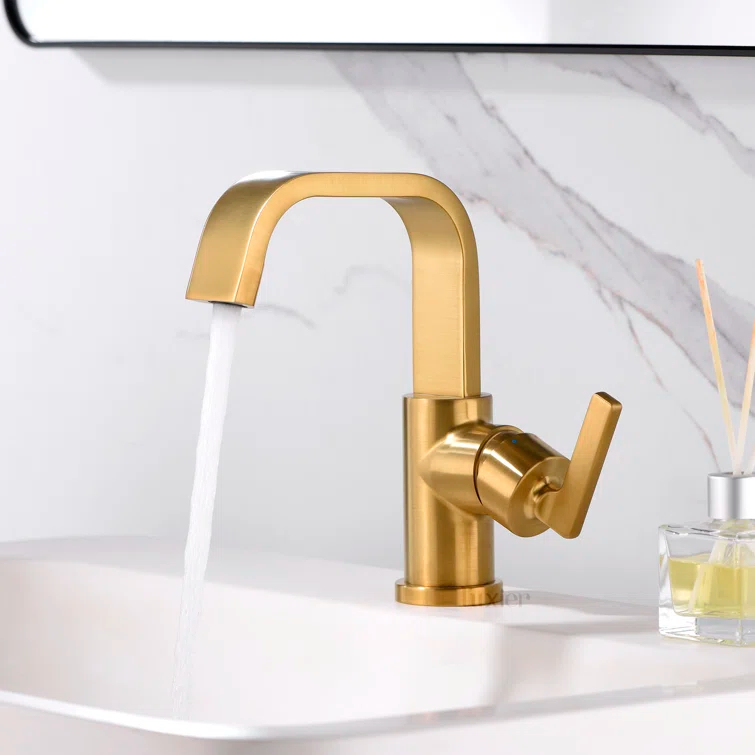 Single Hole Bathroom Faucet with Drain Assembly