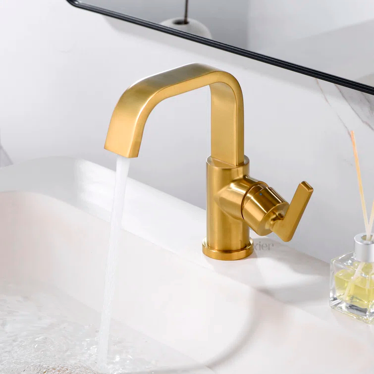 Single Hole Bathroom Faucet with Drain Assembly