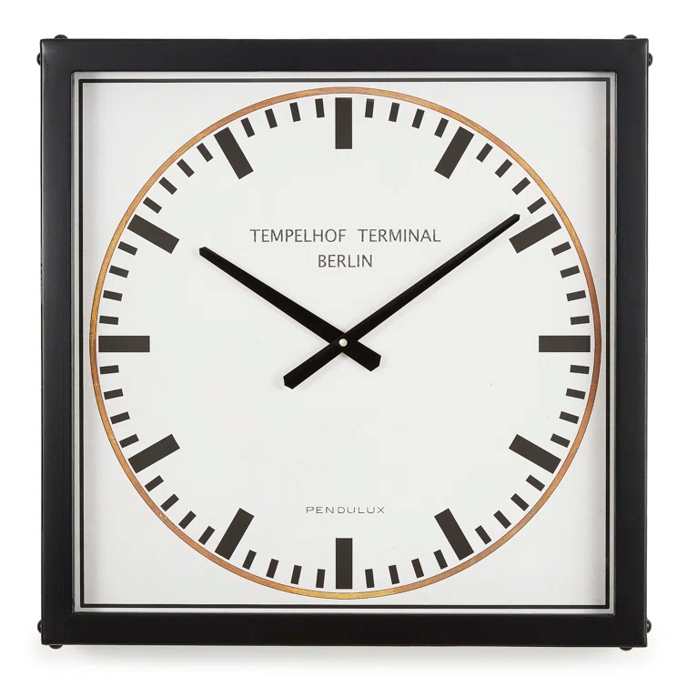 Zimlay Tempelhof Terminal Clock With Black Finish 60320007