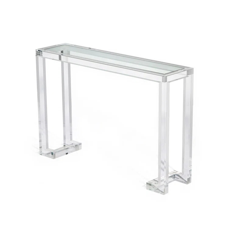 Ava Glass Top Console Table