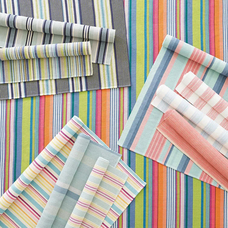 Shore Stripe Handwoven Cotton Rug