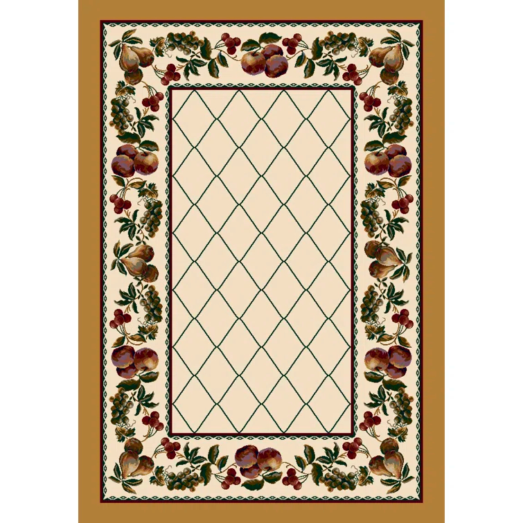 Fruit Medley Opal Topaz Lattice Area Rug