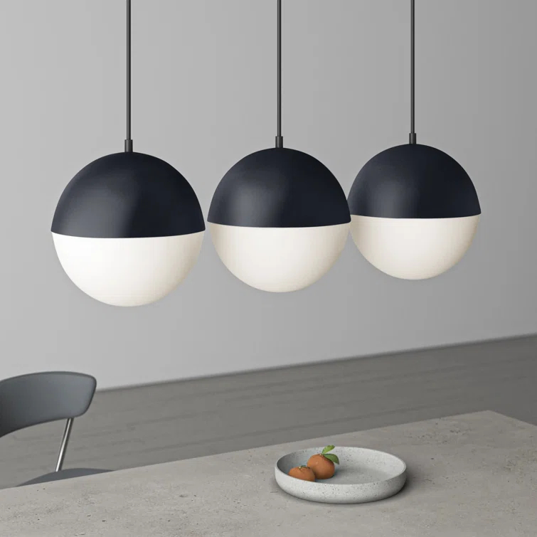 Hastings 3 Light Glass Dimmable Pendant