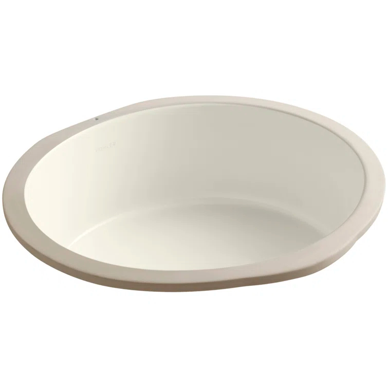 Verticyl Ceramic Vitreous China Circular Undermount Bathroom Sink with Overflow