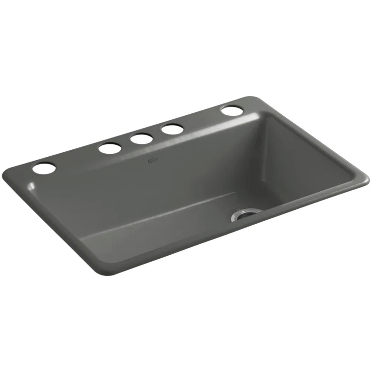 Riverby 33" x 22" x 9-5/8" Under-Mount Single-Bowl Kitchen Sink with Accessories
