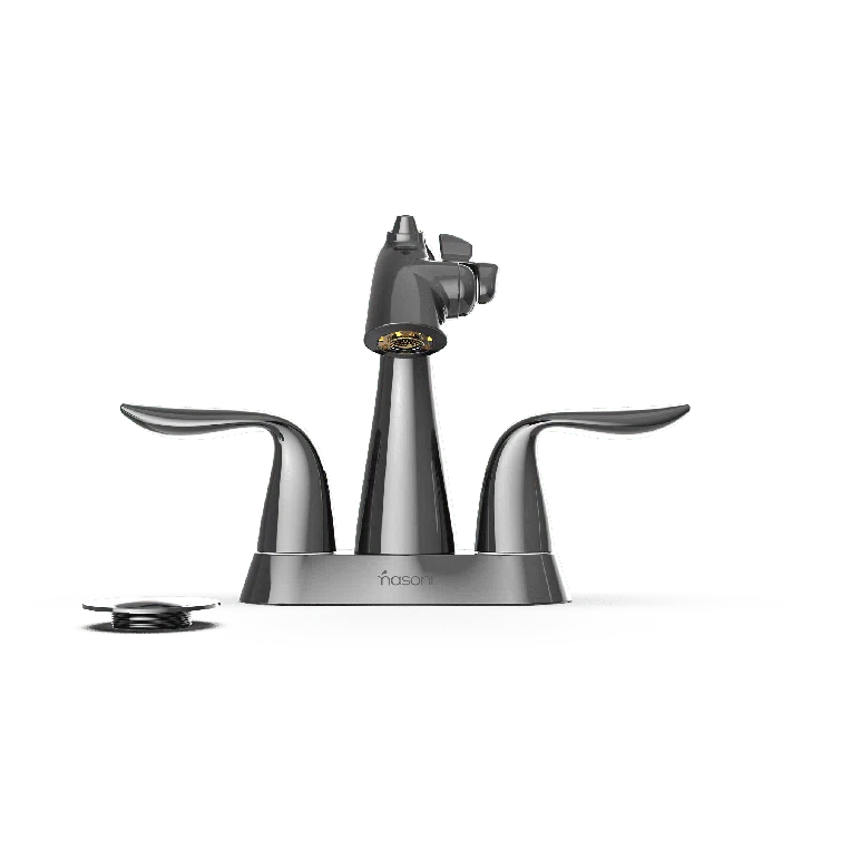 Da Vinci Widespread Bathroom Fountain Faucet with Drain Assembly