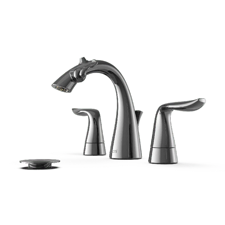Da Vinci Widespread Bathroom Fountain Faucet with Drain Assembly