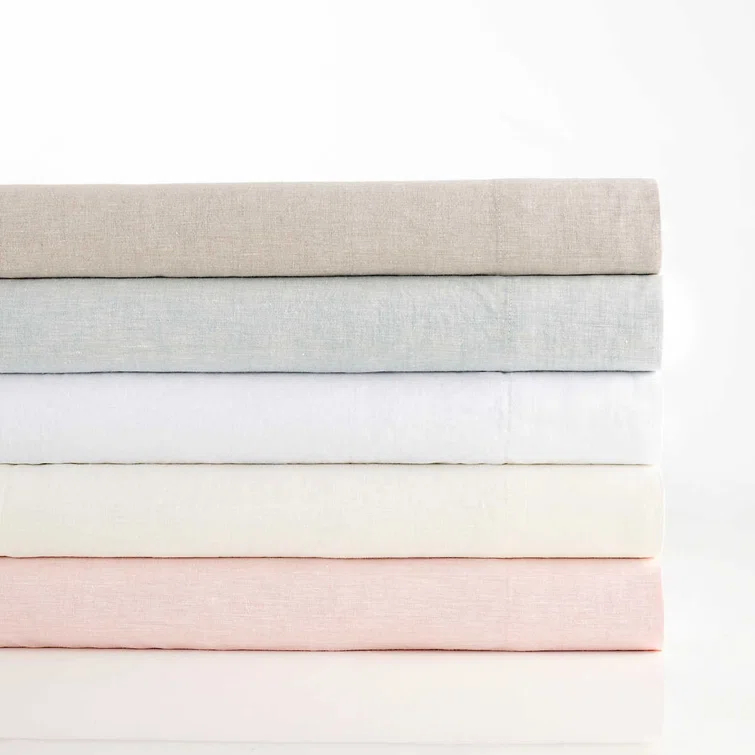 Sky Blue King Linen Duvet Cover