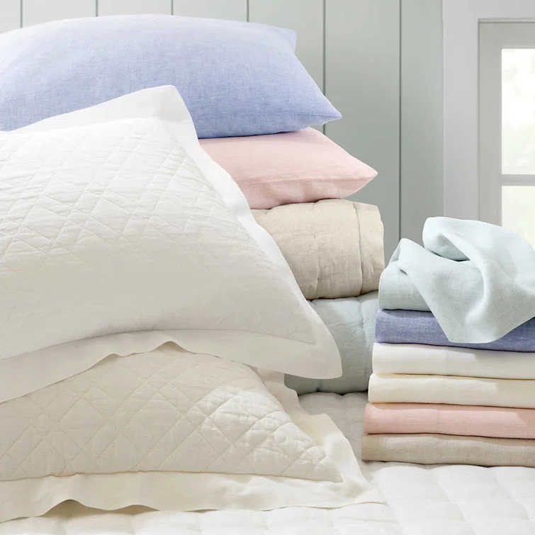 Ivory Twin Linen Duvet Cover with Matching Sham