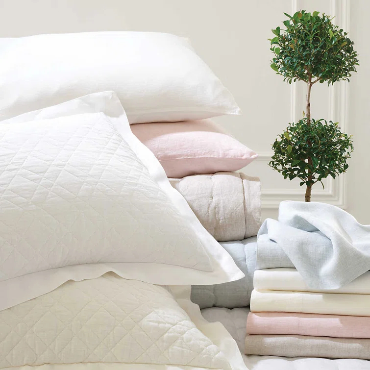 Ivory Twin Linen Duvet Cover with Matching Sham