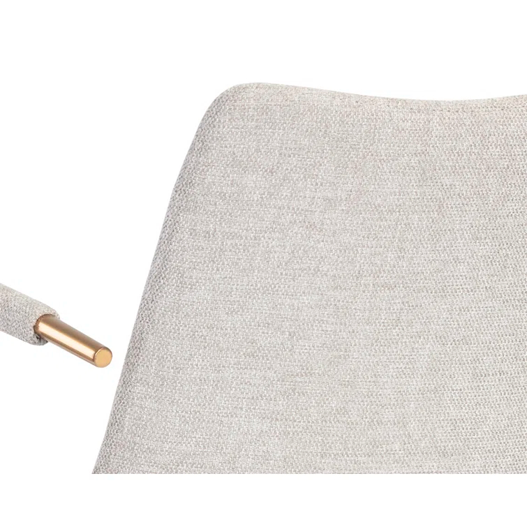 Belfast Heather Grey Swivel Dining Armchair with Gold Stainless Steel Legs