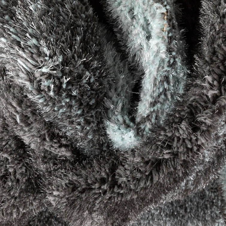 San Francisco Luz Modern Geometric Light Blue 3D Textured Thick & Soft Shag Rug