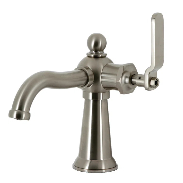 Kingston Brass Knight Single-Handle 1-Hole Deck Mount Bathroom Faucet with Push Pop-Up