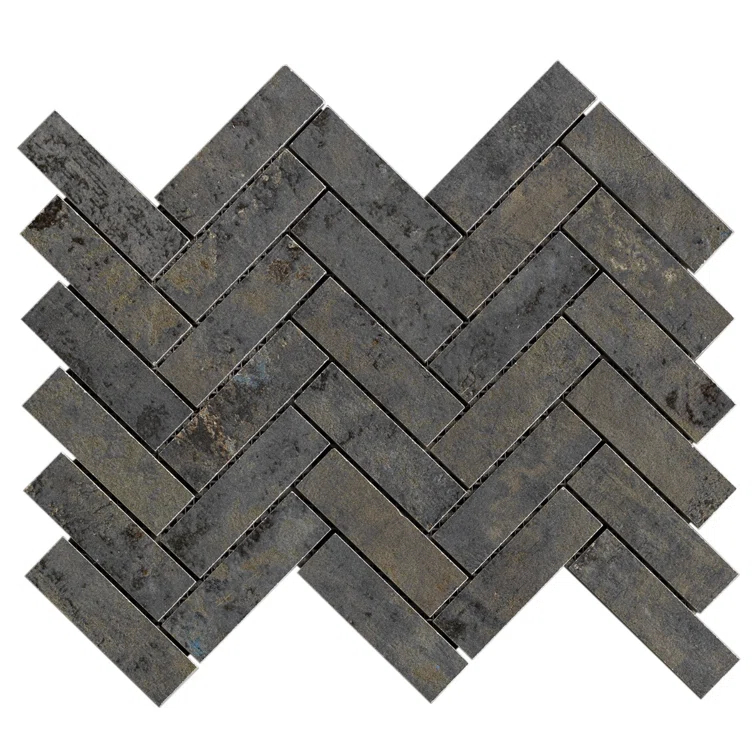 Mantis 10.03 in. x 10.62 in. Herringbone Matte Porcelain Floor & Wall Mosaic Tile (0.75 Sq.Ft./Each)