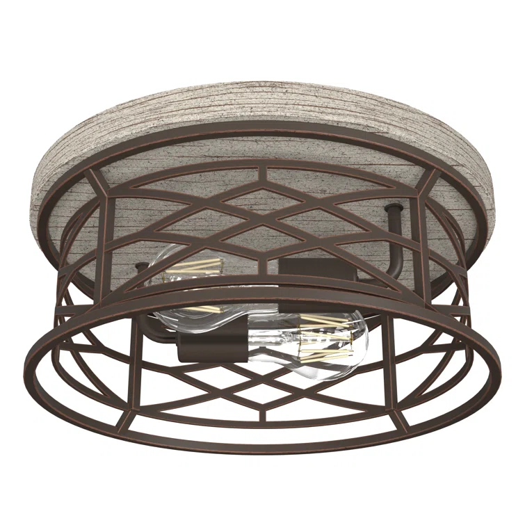 Langwood 2 - Light 13.25'' Unique/Statement Circle Flush Mount