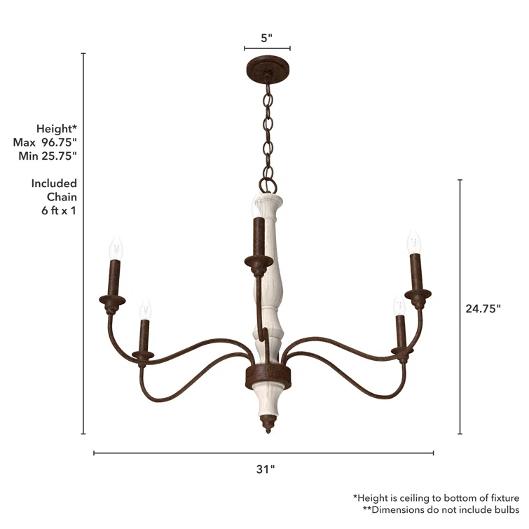 Teren 6 - Light Candle Style Classic / Traditional Chandelier