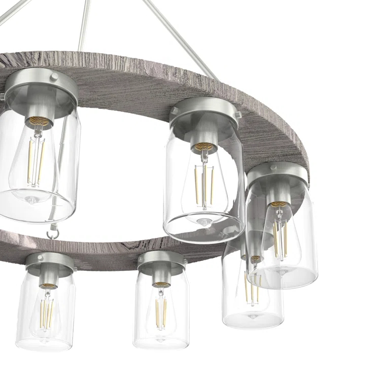 Devon Park 9 - Light Candle Style Chandelier