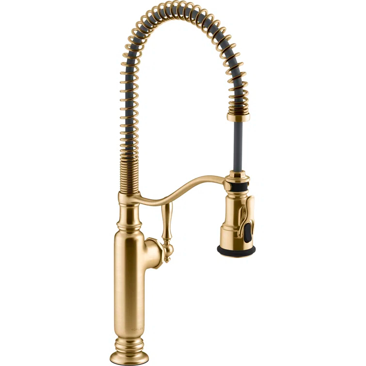 Kohler Tournant® Single Handle Semi-Professional Pre-Rinse Kitchen Faucet with Three-Function Pull Down Sprayer