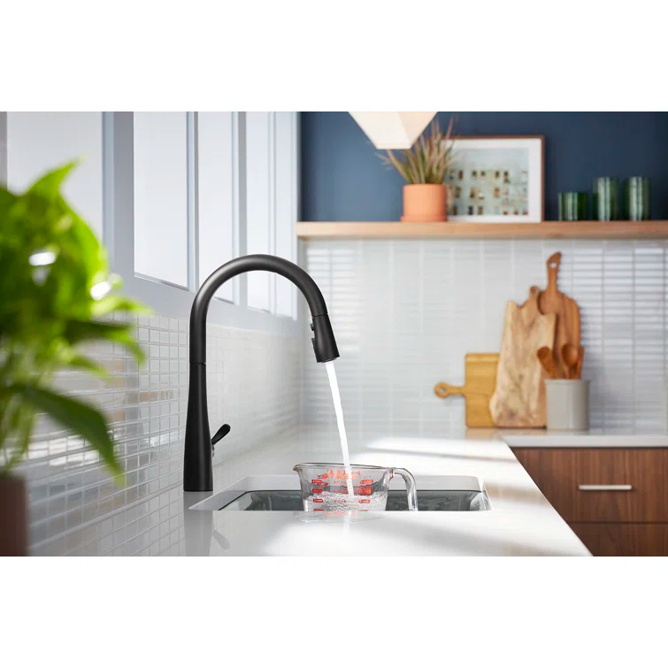 Simplice Touchless Pull-Down Kitchen Sink Faucet with Three-Function Sprayhead