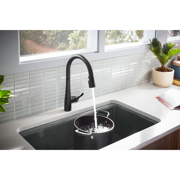 Simplice Touchless Pull-Down Kitchen Sink Faucet with Three-Function Sprayhead