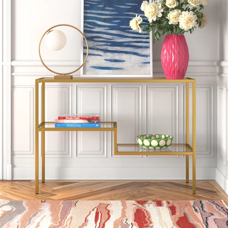 Lovett Glass Top Console Table