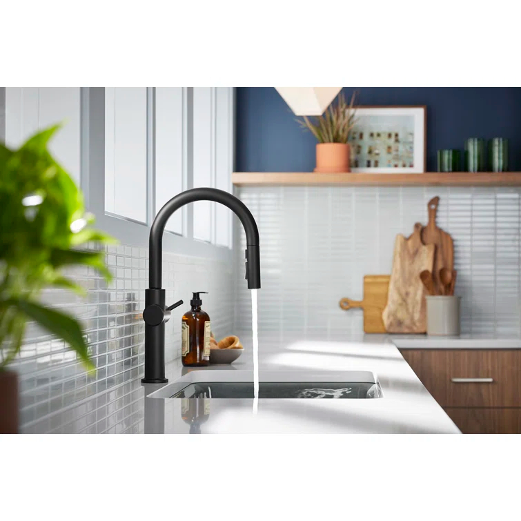 Crue Touchless Pull-Down Kitchen Sink Faucet with Three-Function Sprayhead