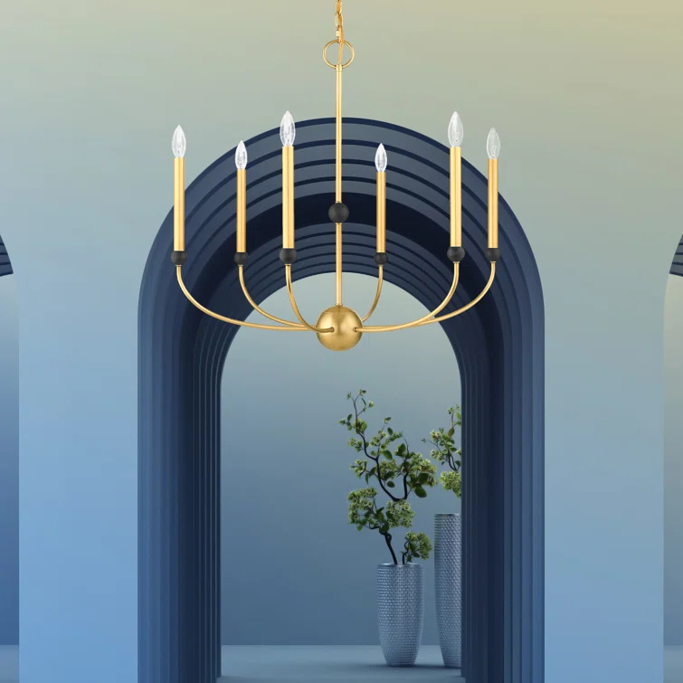 6 - Light Dimmable Chandelier